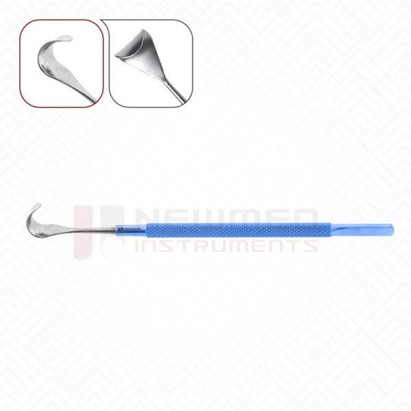 Desmarres Retractor Wide blade, Round Handle, Titanium