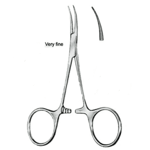 Jacobson-Halstead Haemostatic Forceps (Curved, Serrated)