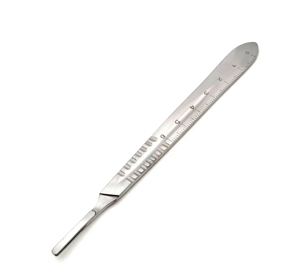 SCALPEL HANDLE NO.4 WITH SCALE 1PC