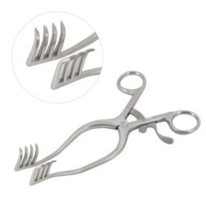 Adson Retractor 4X4 Straight Sharp Teeth