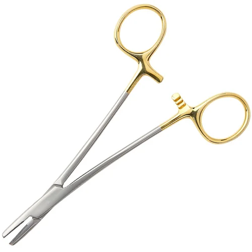 Brown Needle Holder With Tungsten Carbide Jaw 1 Pcs