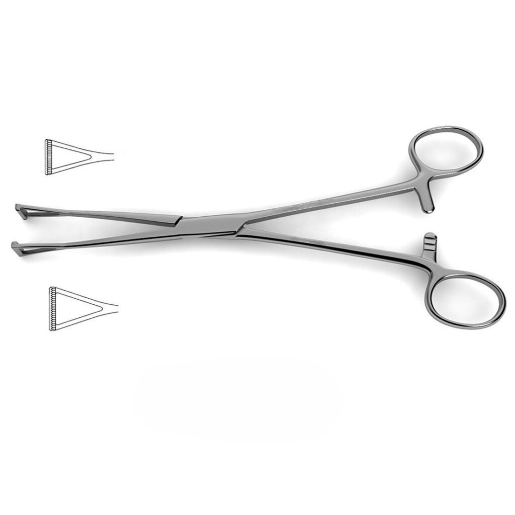 Collin Duval Lung Grasping Forceps 9inch Wide Jaws 1inch 2pcs