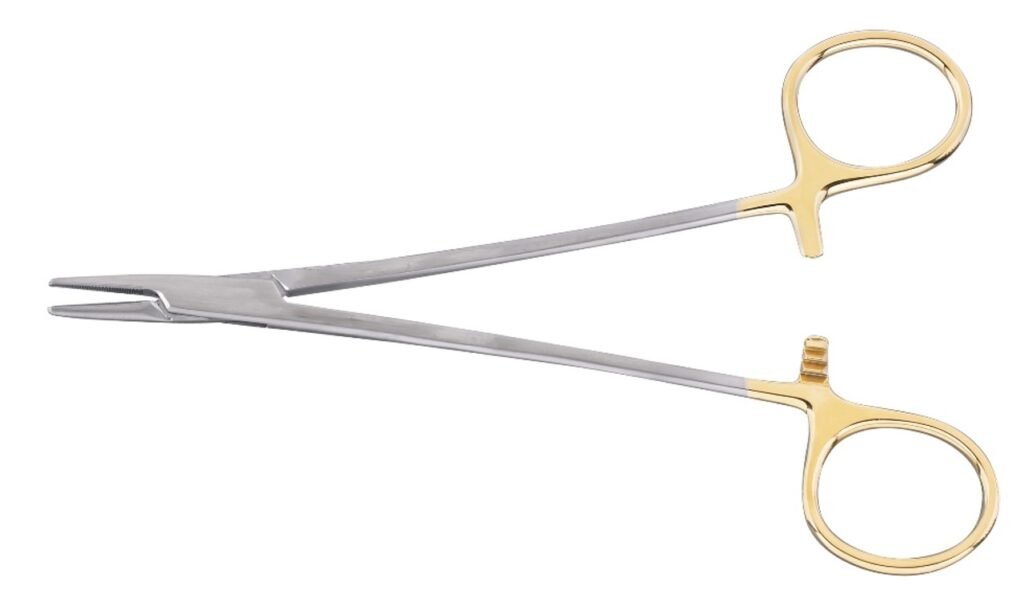 Crile Wood Needle Holder Tungsten Carbide Jaws Serrated 6inch 1pcs