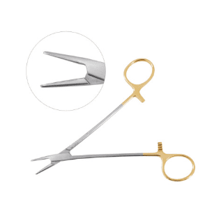 Crile Wood Needle Holder Tungsten Carbide Jaws Serrated