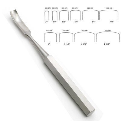 Hibbs Gouge 9 1 2inch Curved 3 8inch 1pc