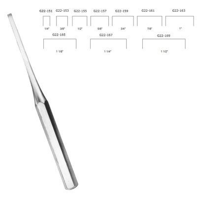 Hibbs Osteotome 9 Straight 3by8 10mm 1pc