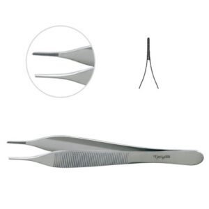 Hudson Dressing Forceps 5inch Serrated 1pcs