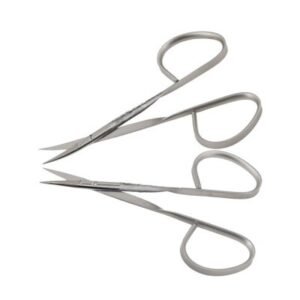Iris Scissors Curved 4inch - Sharp Tips Ribbon Handle 1pc