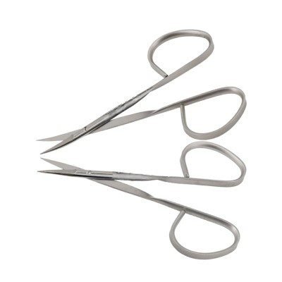 Iris Scissors Curved 4inch - Sharp Tips Ribbon Handle 1pc