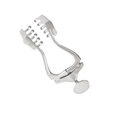 Jansen Wagner Retractor 5x5 Sharp Prongs Self Adjusting Size 5 inch 1pc