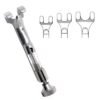 Lowman Bone Clamp 5inch Jaws 1x2 Maximum Cap Opening 1inch 1pc 1 Lane Bone Forcep 13inch Standard 2x2 Teeth Serrated Jaws With Ratchet Maximun Opening 34mm