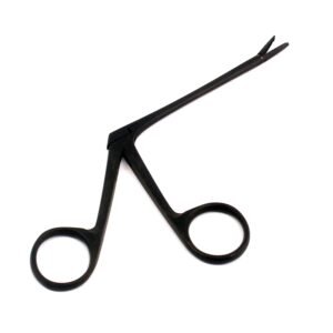 Micro Alligator Ear Forceps 3 inch Shaft Serrated 0.6mm Ebony Finish 1pcs