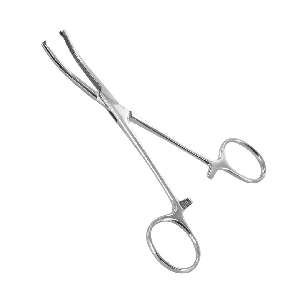 Ochsner-Kocher Hemostatic Forceps, curved (1x2TH)
