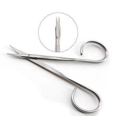 Stitch Scissors Curved 3 3 4inch Fine Tips - Blunt Blades 1pc
