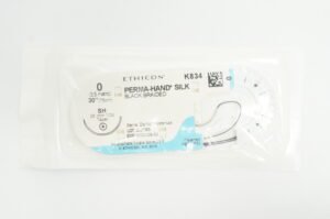 Sutures Size 0 Silk Black Braided or similar 26mm Tapered 2pcs