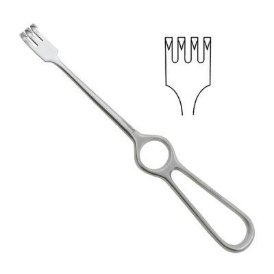 Volkman Retractor 8 1by2 inch 4 Prongs Sharp 2pcs