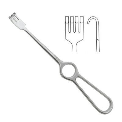 Volkman Retractor 8.5inch 4 Prongs Sharp 1pcs