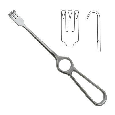 Volkman Retractor Ring Handle 8 3 4inch Four Blunt Prongs 2pcs