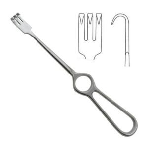 Volkman Retractor Ring Handle 8 3 4inch Four Sharp Prongs 1pc