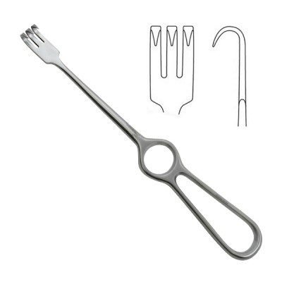 Volkman Retractor Ring Handle 8 3 4inch Four Sharp Prongs 1pc