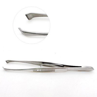 Von Graefe Fixation Forceps 4 3 8inch Without Catch Non-magnetic 1pc