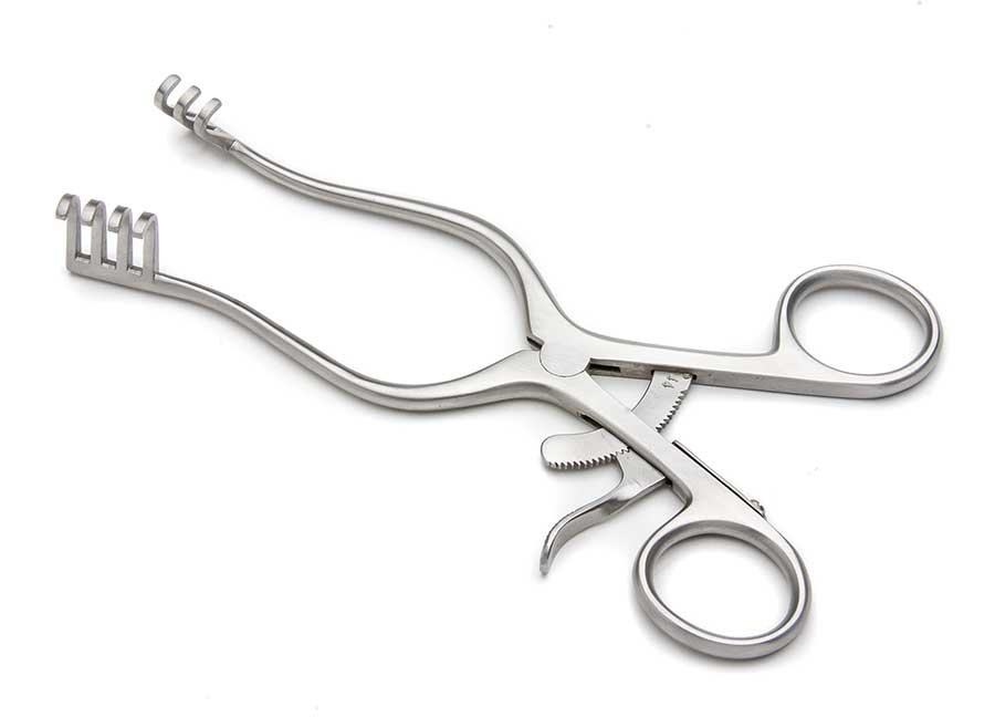Weitlaner Retractor, blunt (3x4 teeth)