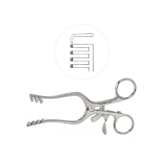 Weitlaner Retractor 3x4 Teeth 6 1by2 inch Sharp 1pc
